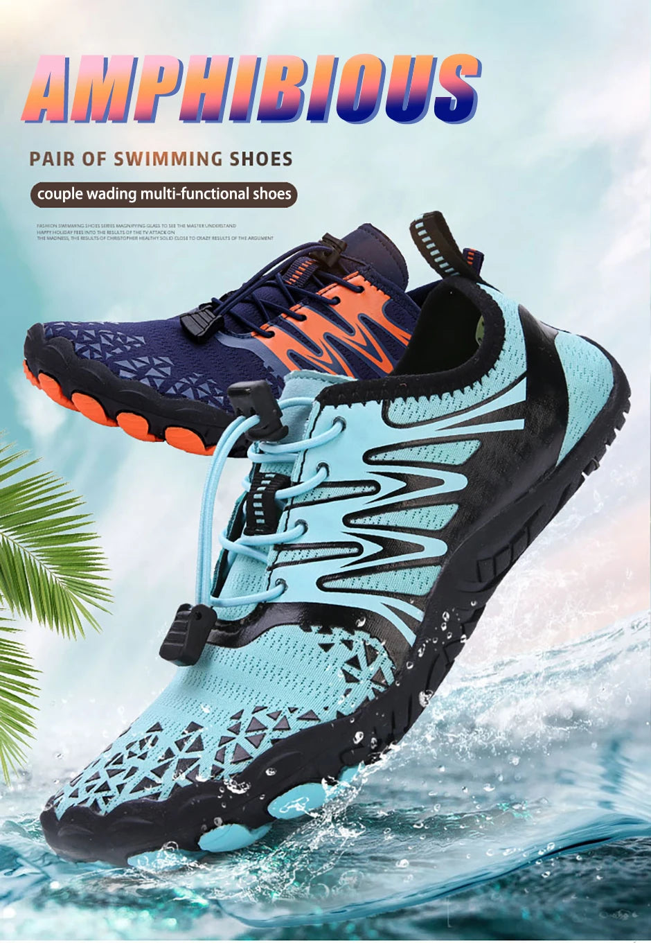 EOCENE pánske a dámske barefoot outdoorové športové aqua topánky, rýchloschnúce tenisky do vody na pláž, plávanie, fitness, brodenie, turistiku a cyklistiku