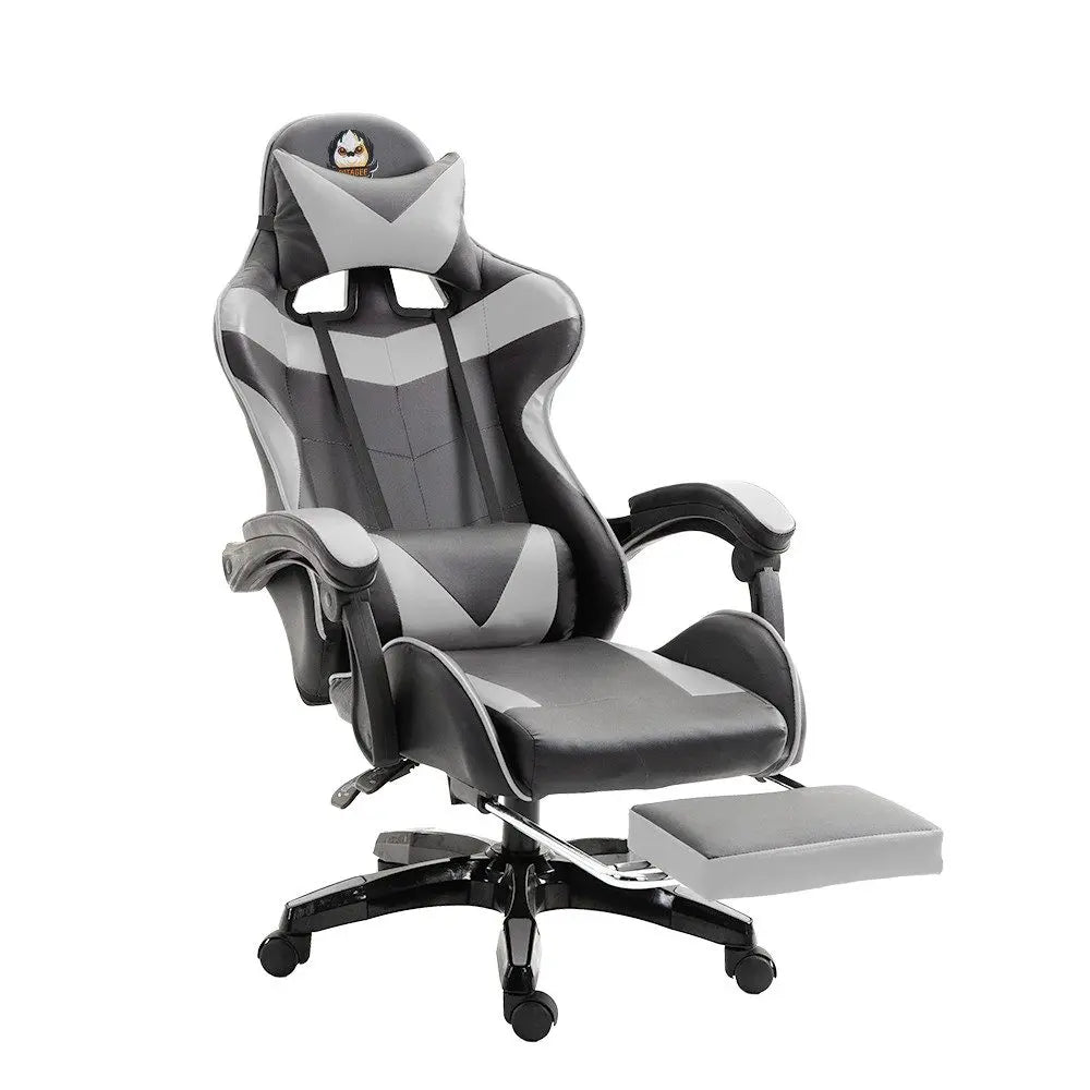 Silla gaming Sillón gaming Silla de oficina ajustable en altura con función reclinable ajustable, orejas de gato y cojines