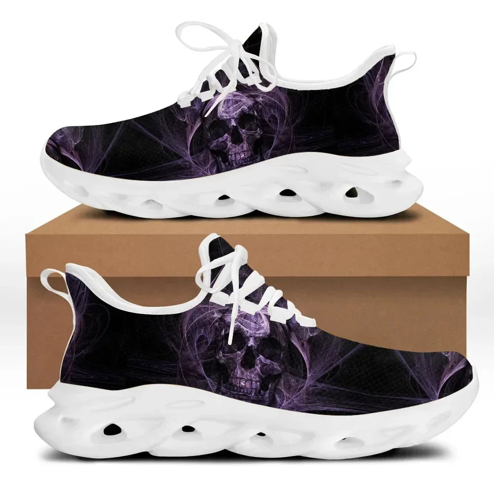 Printemps chaussures plates hommes chaussures Cool Punk crâne conception décontracté hommes baskets été garçons à lacets chaussures de marche Zapatillas