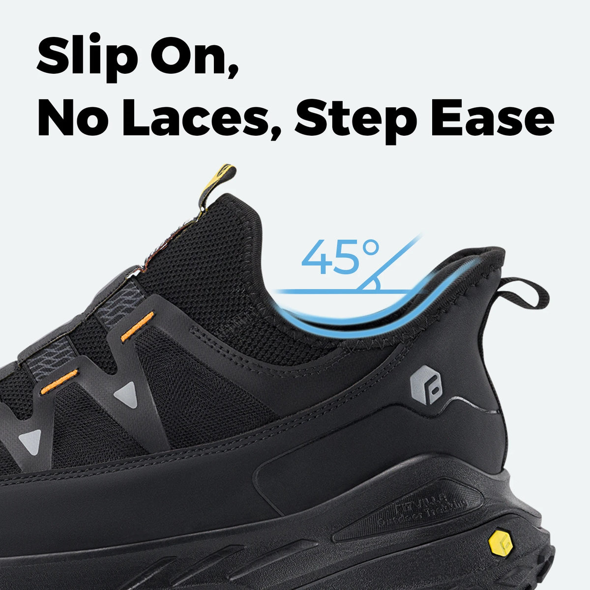 Sneakers larghe Fittington da uomo, scarpe da trekking slip-on, scarpe da corsa da uomo morbide e comode, scarpe da passeggio antiscivolo con supporto per l'arco plantare