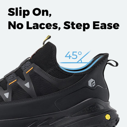 Sneakers larghe Fittington da uomo, scarpe da trekking slip-on, scarpe da corsa da uomo morbide e comode, scarpe da passeggio antiscivolo con supporto per l'arco plantare