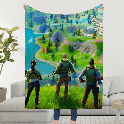 Blanket Throw Super Cosy Plush Living F-FORTNITES-ES Game Room Sofa Couch Childish Birthday Gifts