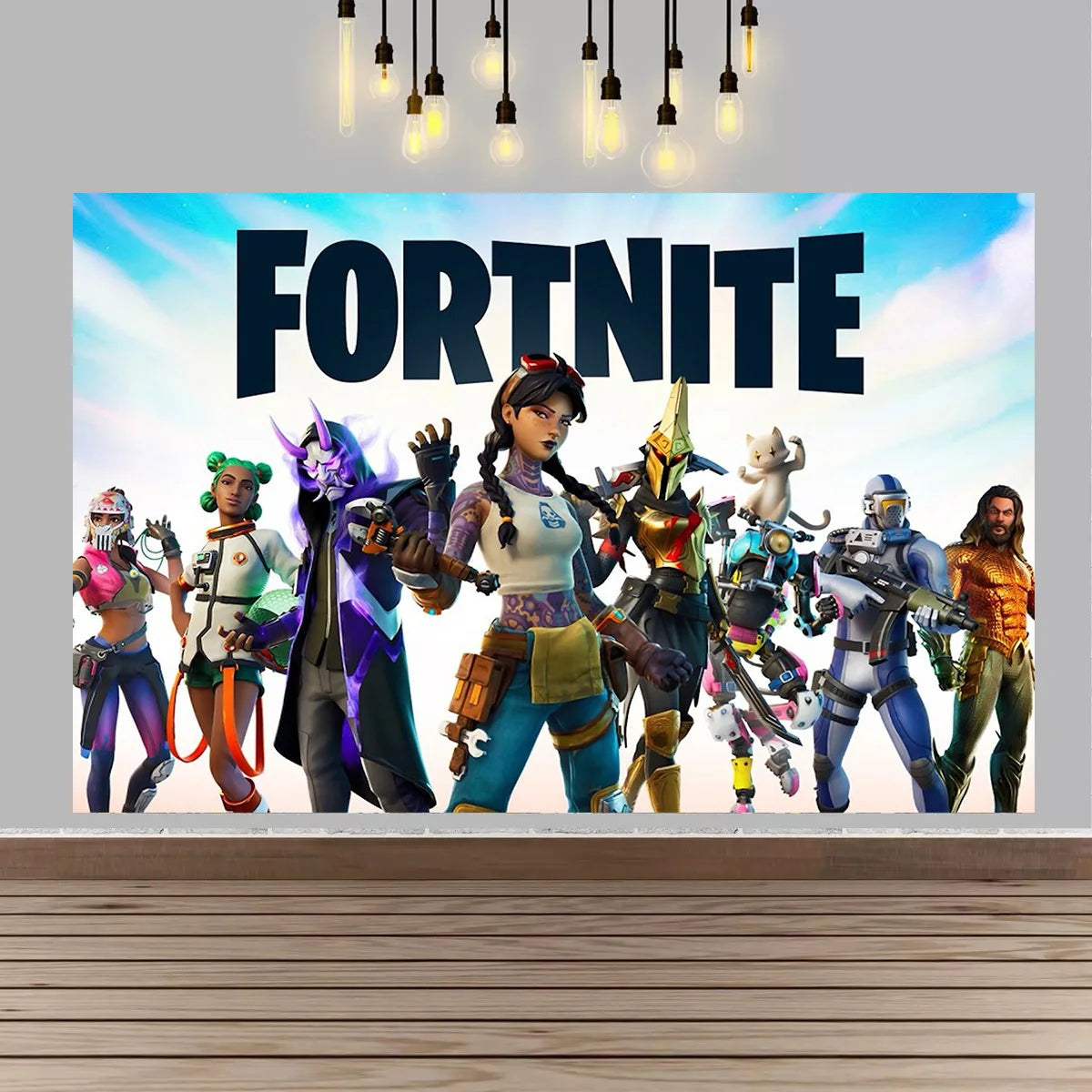 Backdrop F-fortniteds para Festa de Aniversário de Rapaz, Faixa Decorativa Infantil, Decoração de Mesa de Bolo de Aniversário, Acessórios para Festa, Adereços Fotográficos e Presente