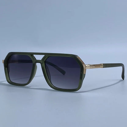 Vintage Steampunk Polarized Sunglasses Women Double Bridge Black 2026 Luxury Designer Driving Shades For Lady Fashion Eyewear