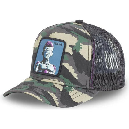 Șapcă Dragon Ball Son Goku de vară pentru călătorii, cu cozoroc, pentru bărbați, brodată, în stil hip-hop, cu vizieră de soare, șapcă de camionagiu ajustabilă din plasă