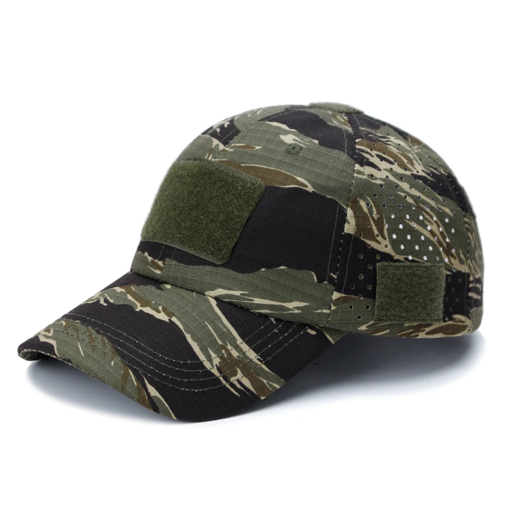 Breathable Camouflage Baseball Cap UV Sun Protection Hat for Outdoor Sports Fishing Camping Hiking Hunting