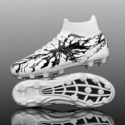 Chaussures de football ultra légères AG FG, tissu PU anti-transpiration, semelle TPU résistante à l'usure, ajustement confortable, unisexe, baskets d'entraînement sur herbe naturelle