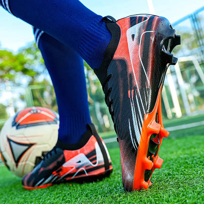 Chaussures de Football professionnelles à fond FG pour hommes, chaussures d'entraînement confortables et durables pour adultes, chaussures de Football à lacets pour adolescents