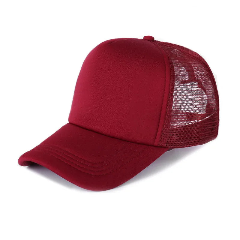 Customized Logo Mesh Baseball Caps Men Women 5 Panel Cheaper Trucker Hats Sports Team Snapback Caps Summer Sun Dad Hat Gorras