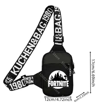 Fortnites Adult Shoulder Bag Sports Casual Lightweight Mini Phone Bags Cartoon Game Figure Printed Men Crossbody Chest Pack Gift