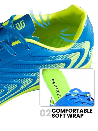 Baasploa Chaussures de football professionnelles pour homme, chaussures de sport d'entraînement antidérapantes pour l'extérieur, chaussures de football légères en cuir pour homme, Chuteira Campo