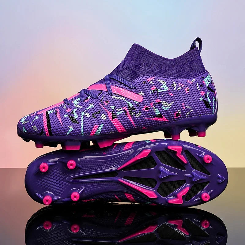 Chaussures de football pour hommes, chaussures de soccer professionnelles, chaussures de futsal d'extérieur, chaussures de soccer unisexes pour terrain synthétique, chaussures de soccer respirantes pour entraînement et mat