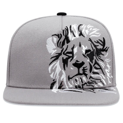 „Lion Eagle“ siuvinėta mados vyriška gatvės stiliaus hiphopo kepurė, beisbolo kepurė, moteriška laisvalaikio ir sporto kepurė nuo saulės, plokščia krašto kepurė
