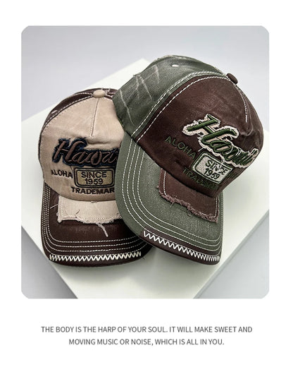 Bonés de basebol vintage coreanos lavados para homem e mulher, em algodão, com fecho snapback, bordado, design novo e versátil, letras bordadas, estilo casual desgastado