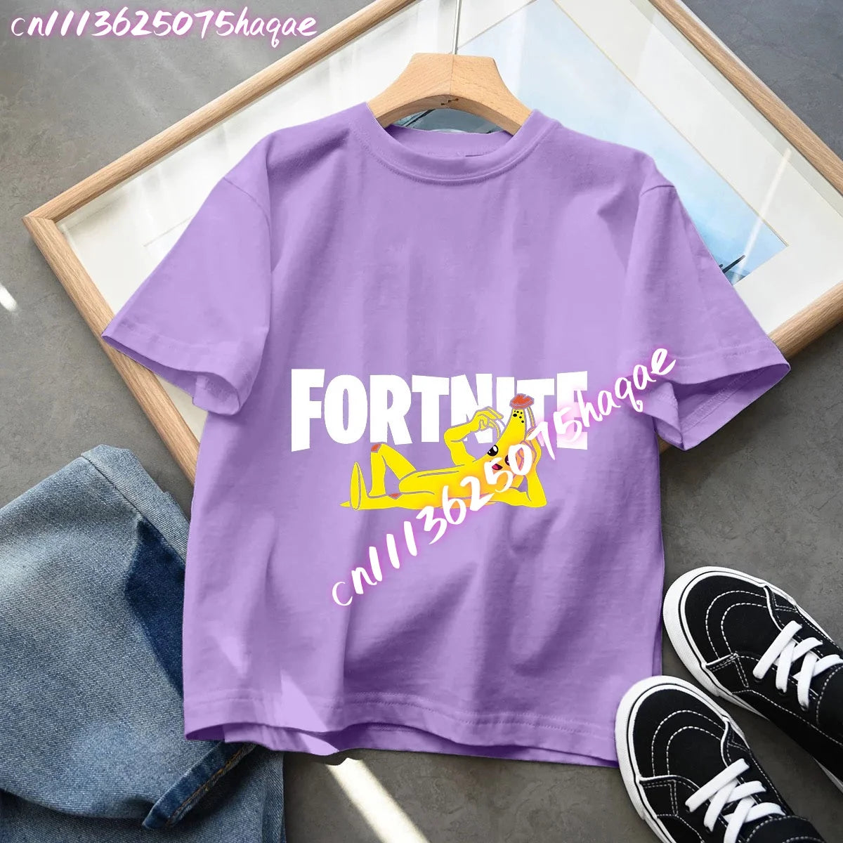 Fortnites Children T-Shirts Anime Printed Figures Tops Cartoon Fortress Night Summer Clothes Girls Short Sleeves Pullover Tees