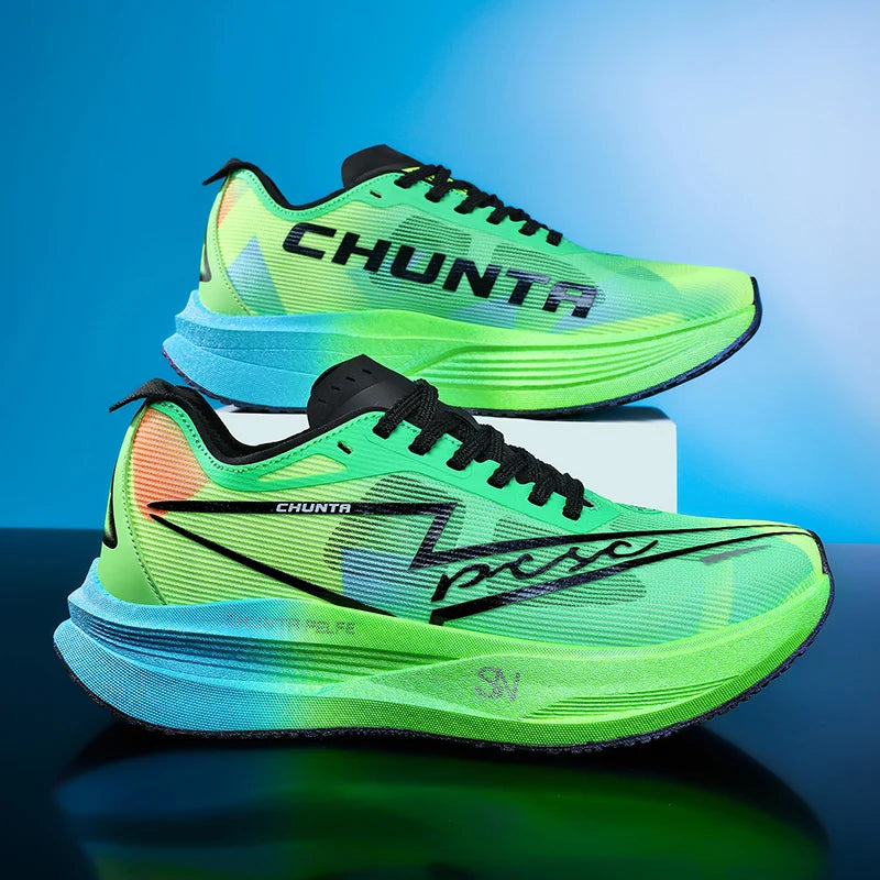 Zapatillas de running con placa de carbono para maratón, para hombre y mujer, deportivas especializadas, transpirables, ligeras y cómodas Chunta