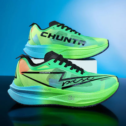 Zapatillas de running con placa de carbono para maratón, para hombre y mujer, deportivas especializadas, transpirables, ligeras y cómodas Chunta