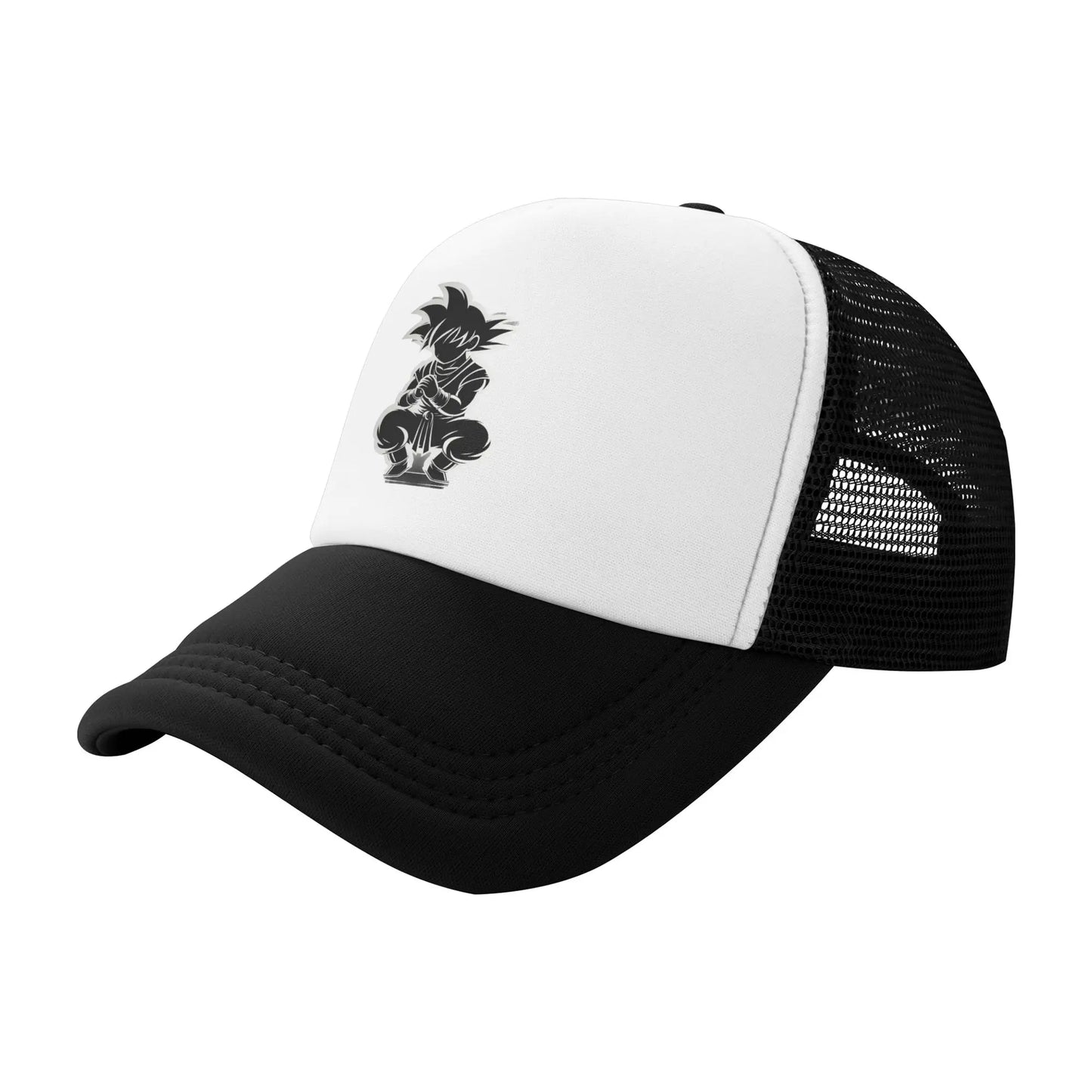 Dragon Ball  Kid Buu Trucker Cap Unisex  Hats Sun Caps Trucker Cap Adjustable Polyester Mesh Baseball Cap Summer