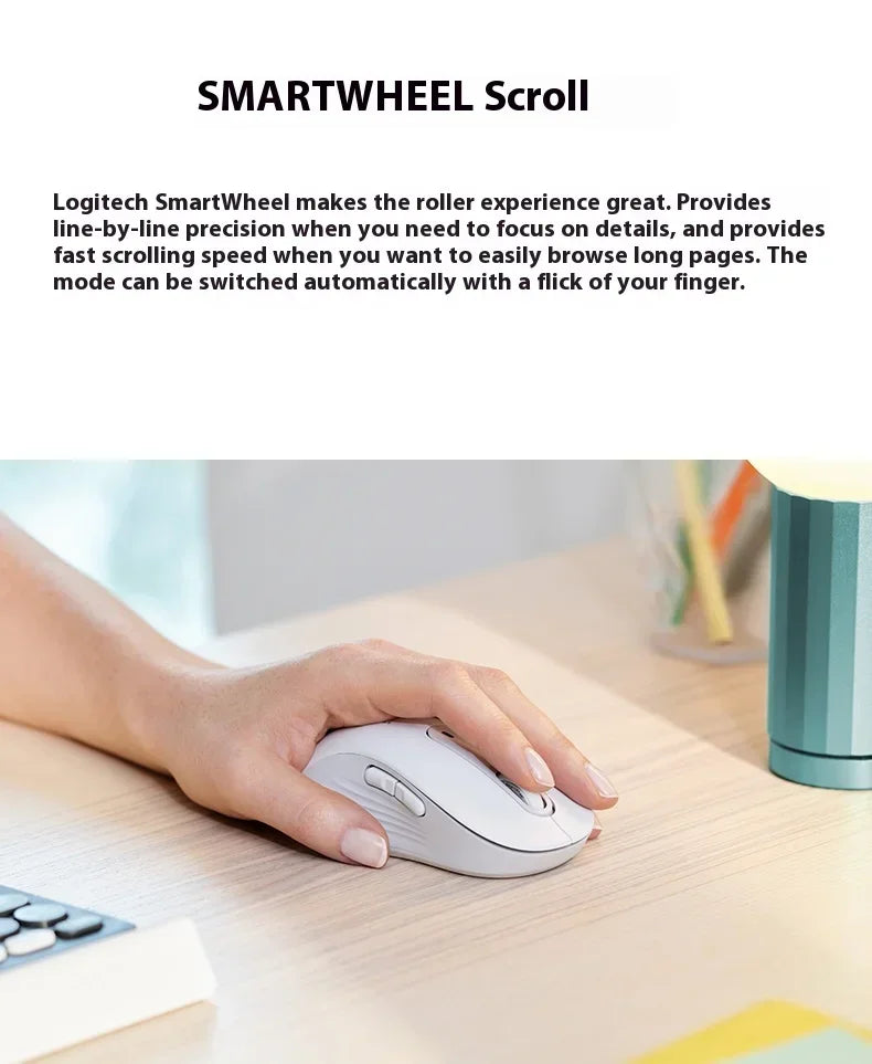 Logitech M750 Mouse 2.4Ghz USB Receiver Wireless Mice 2000DP Office Smart Mouse Portable Mouse For PC Laptop