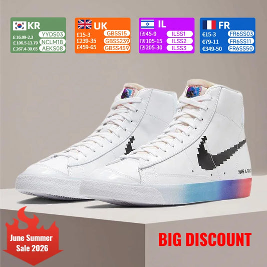 Nike Blazer Unisex Retro Casual Sneakers i klassisk vintagestil med bekväm dämpning DC3280-101