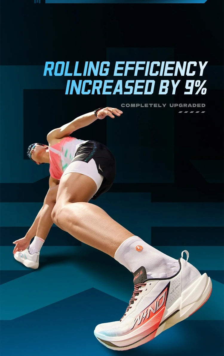 QIAODAN WIND 4PRO Pantofi de maraton cu talpă din carbon pentru bărbați, adidași profesioniști de curse, pantofi sport de alergare respirabili QDB023262291