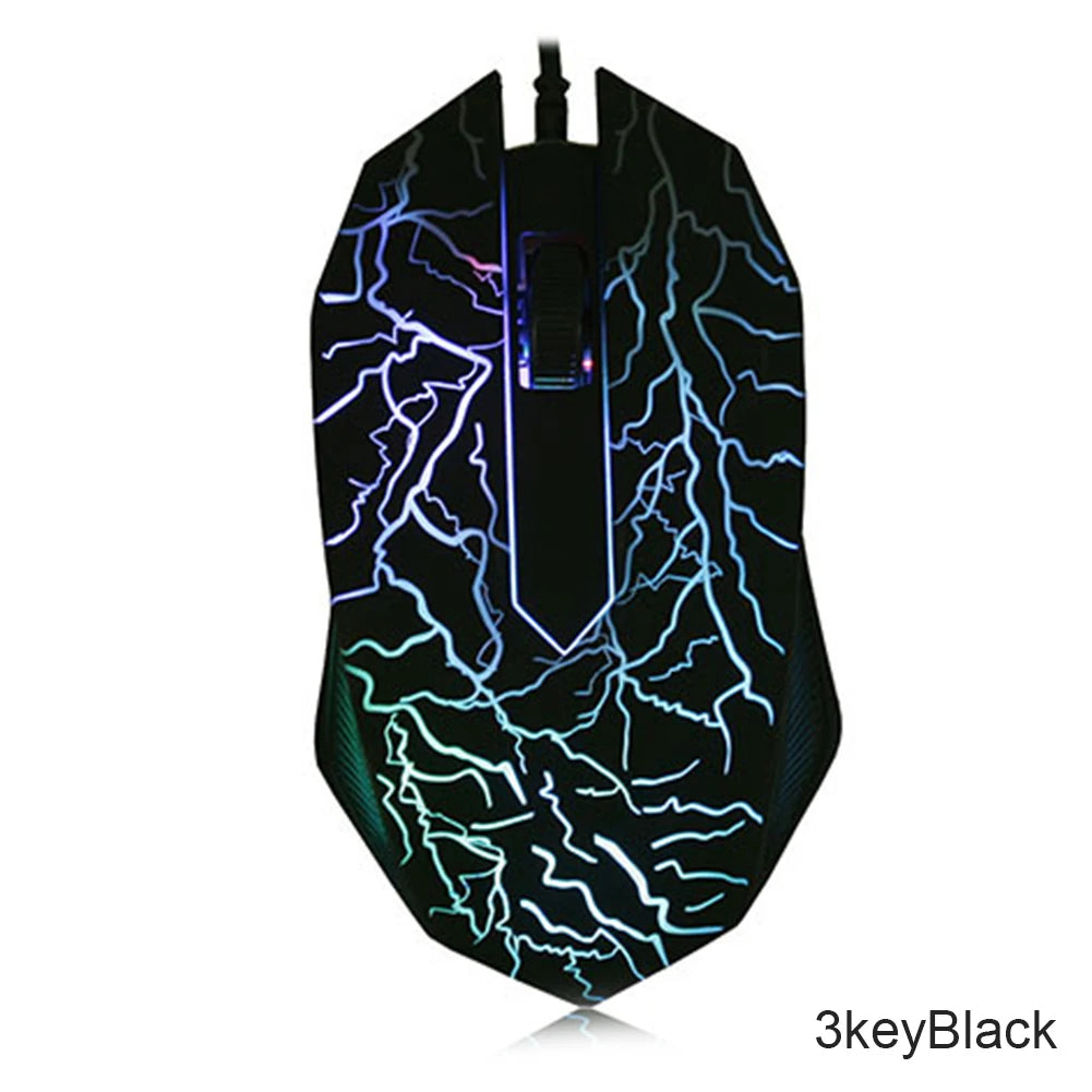 2400 DPI USB-bedrade gamingmuis met ledverlichting, professionele gamermuis, ergonomische computermuis voor PC, laptop en Macbook