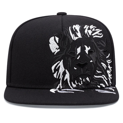 „Lion Eagle“ siuvinėta mados vyriška gatvės stiliaus hiphopo kepurė, beisbolo kepurė, moteriška laisvalaikio ir sporto kepurė nuo saulės, plokščia krašto kepurė
