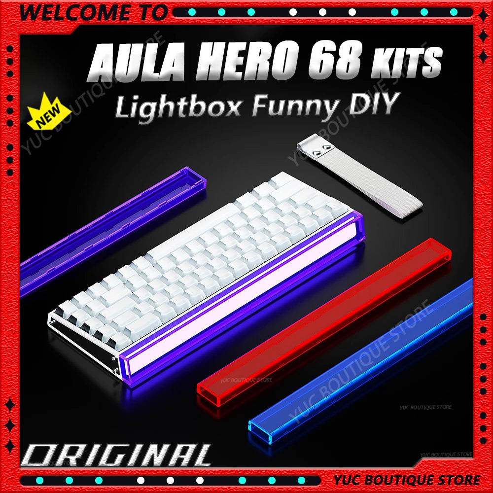 Nuovo AULA HERO 68HE/ULTRA Kit adesivi per tastiera gaming con switch magnetici e accessori per tastiera meccanica cablata custom e-sport