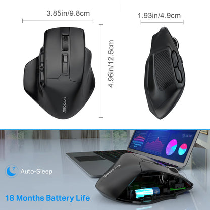 E-YOOSO 2.4G Wireless Mouse PAW3212 4800 DPI Ergonomic Mouse Gaming Mouse Office Mouse for Notebook PC Laptop MacBook