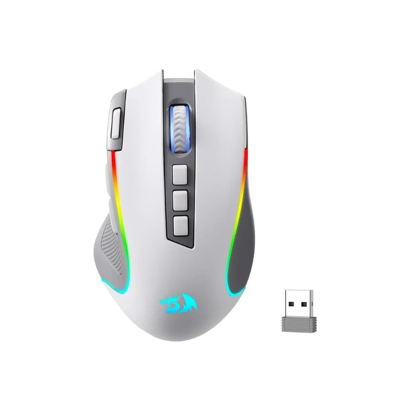 Redragon M612 PRO RGB BT 2.4G gaming miška, brezžična optična miška 8000 DPI z 9 programabilnimi gumbi in 7 načini osvetlitve, B