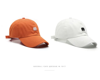 Fashion 100% Cotton Baseball Cap for Men and Women Letters Embroidered Snapback Hat Summer Sun Caps Unisex Casual Hip Hop Hats
