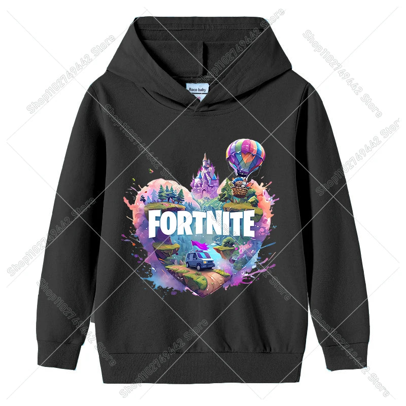 Dječja hoodie majica Fortnites za jesen, dukserica s kapuljačom za dječake i djevojčice, tanka trenirka, pulover dugih rukava, sportska dječja odjeća