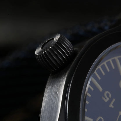 【Escapement Time】VH31 Quartz Movement Pilot Watch with Type-A or Type-B do the old black 38mm Case Waterproof 100M Sapphire