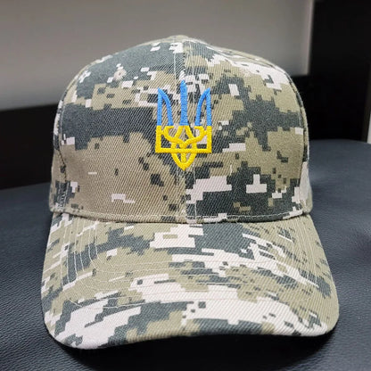 Embroidery Ukraine trident Symbol Spetsnaz Special Forces Men Women Boy Baseball Caps Dad caps Snapback Adjustable Camouflage