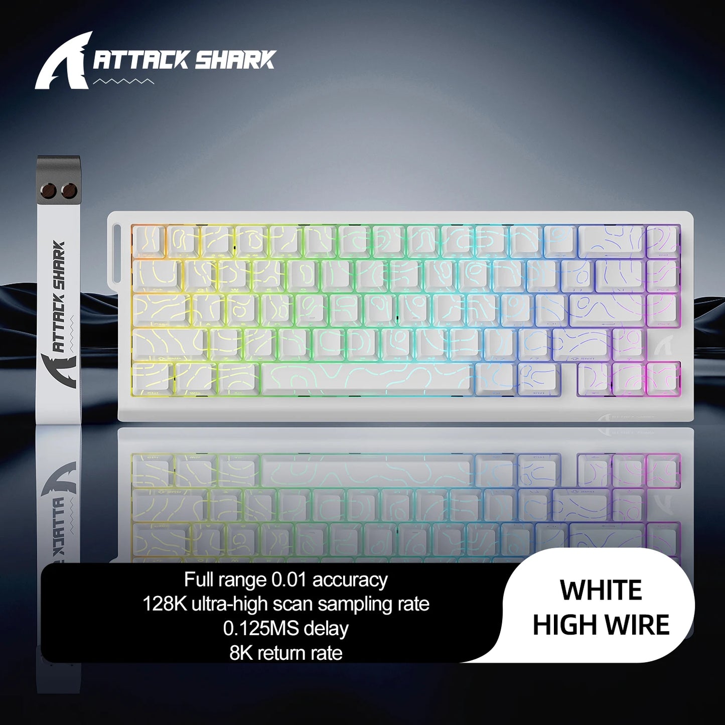X68HE ATTACK SHARK X68PRO Magnetic Gaming Keyboard Mechanical Wired 0.01mm Rapid Trigg 8000Hz SOCD/Rs 0.125ms 128K Rate