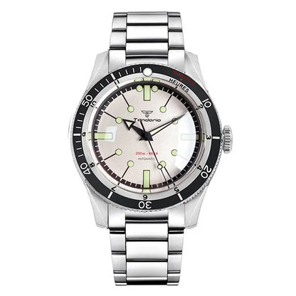 200M Water Resistant Mechanical Wristwatch Miyota 8215 Domed Sapphire Glass 120 clicks Bezel Steel Band Luminous Marks