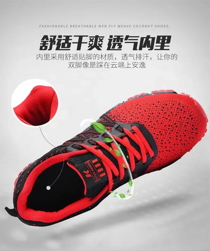 2025 Thick Soled Sports Shoes Youth Mesh Breathable Running Shoes Trend Spring Summer Korean Large Black and White Shoes walk