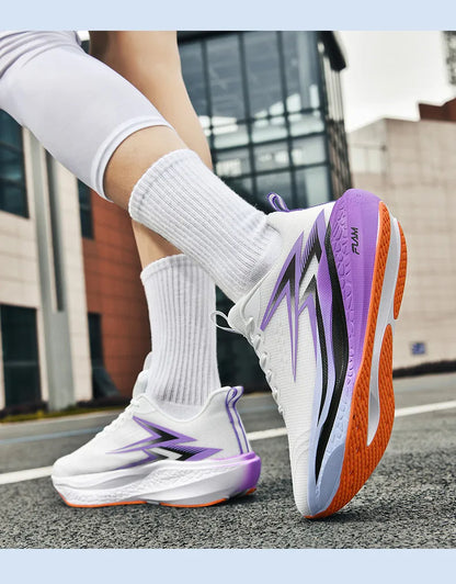 Sports Running Shoes Speciality Marathon Men Breathable Lightweight Carbon Board Women's Comfortable Athletic Nonskid Sneakers