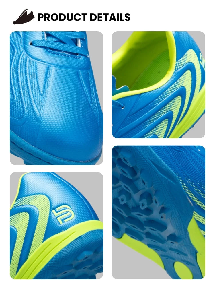 Baasploa Chaussures de football professionnelles pour homme, chaussures de sport d'entraînement antidérapantes pour l'extérieur, chaussures de football légères en cuir pour homme, Chuteira Campo