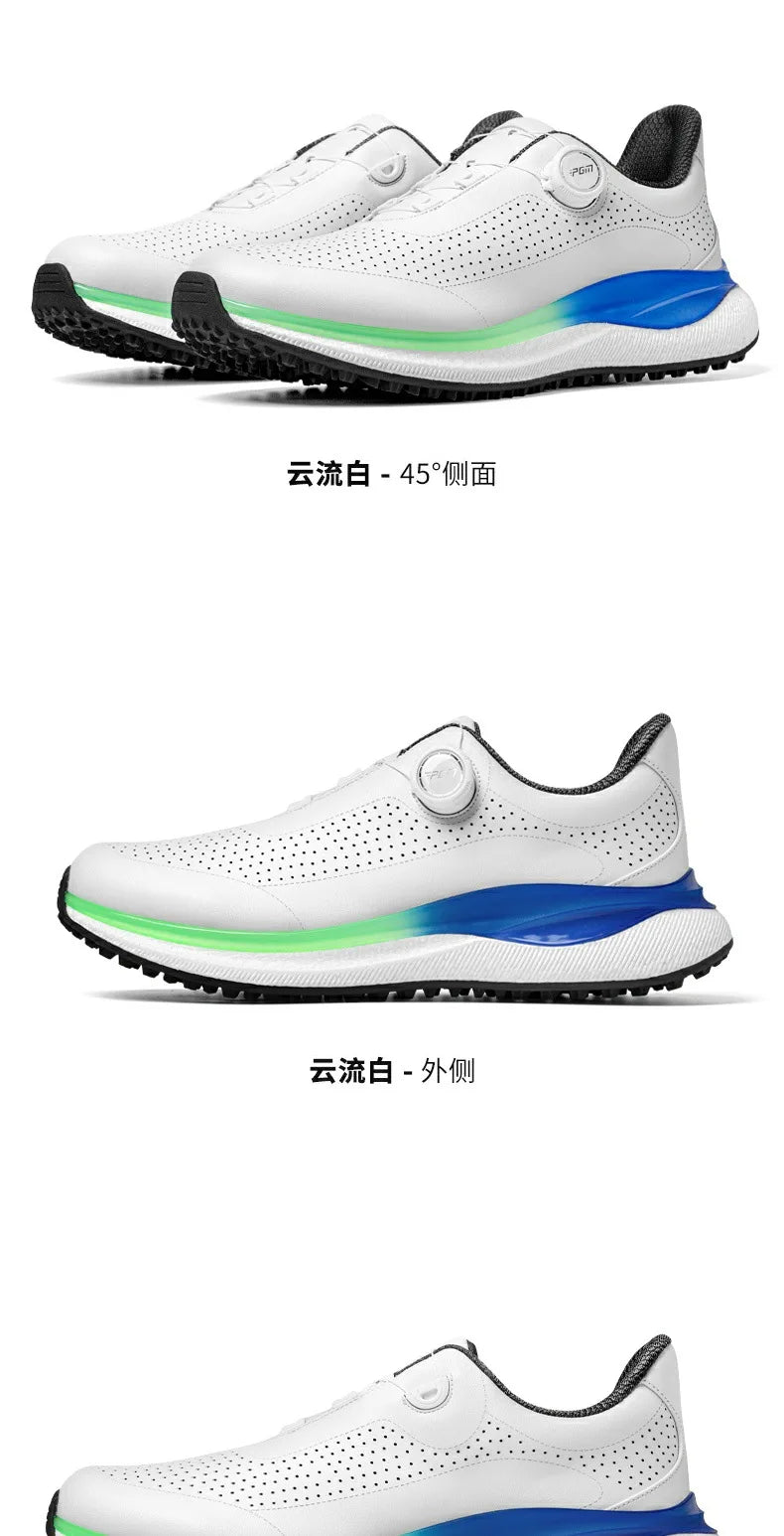PGM Golf Sneakers sportive da uomo con intersuola super morbida in popcorn, lacci con pomelli, antiscivolo e traspiranti