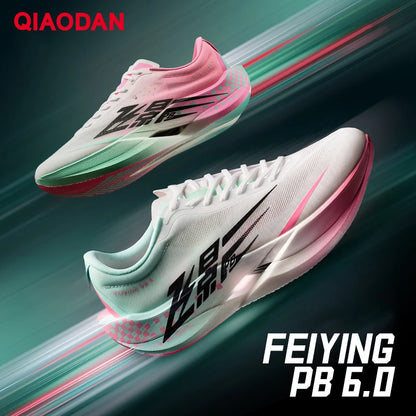 QIAODAN Feiying PB6.0 Pantofi sport de maraton pentru bărbați, model nou, cu talpă suspendată și placă integrală din carbon, adidași de alergare QDB023261299