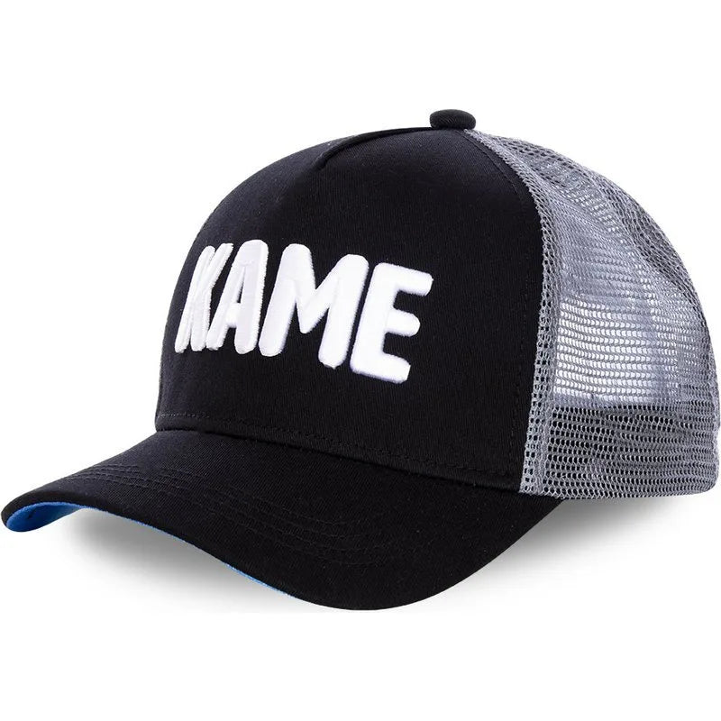 Șapcă Dragon Ball Son Goku de vară pentru călătorii, cu cozoroc, pentru bărbați, brodată, în stil hip-hop, cu vizieră de soare, șapcă de camionagiu ajustabilă din plasă