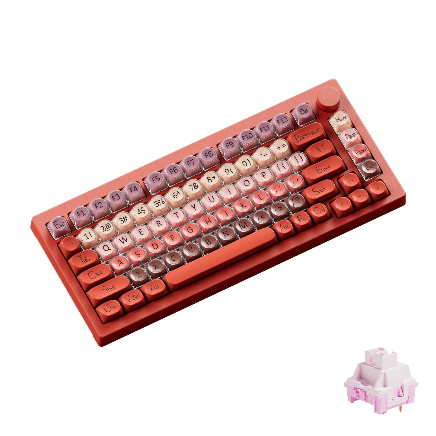 AKKO 5075 X Veekos K75 Tastiera meccanica da gaming 75% RGB 3/5-Pin Hot Swap cablata personalizzata con manopola e guarnizione