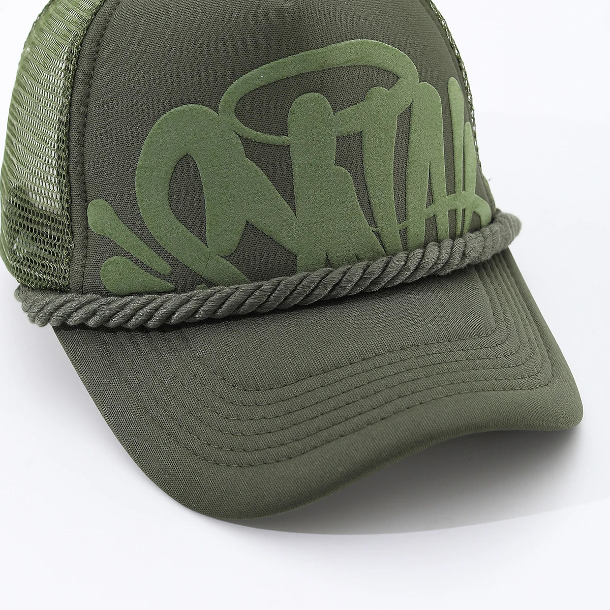 damesmode-baseballpet met letterprint voor lente en zomer, ademende mesh-pet voor buitensporten, heren-truckerpet