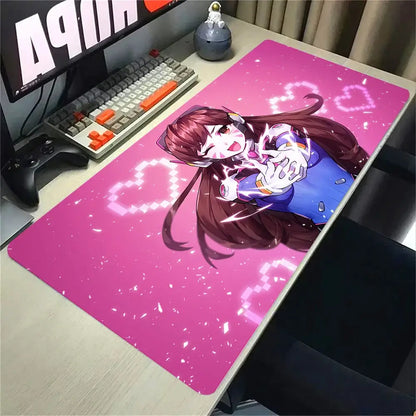 Overwatch 2 Gaming Accessories Mouse Pad Gamer Cabinet Pc Big Desk Mat Computer Keyboard Desks Xxl Mousepad Anime Large Mausepad, produit gaming premium Fraquane