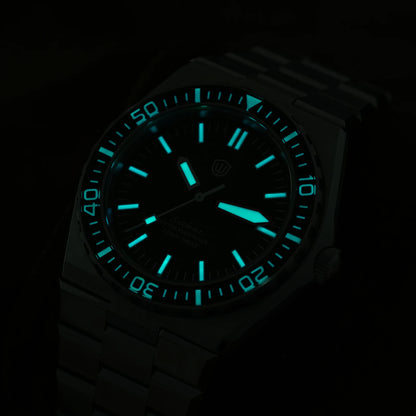 Watchdives WD0017 41mm Men Watch Ronda 515 VH31 Sweep Second Quartz Watches Sapphire Crystal 200M Waterproof Stainless Steel