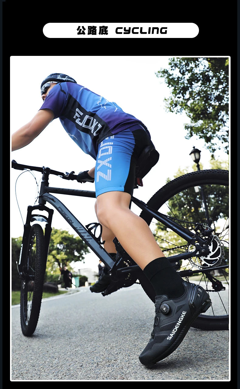 Nouvelles chaussures de cyclisme unisexes, professionnelles, légères, luxueuses, originales, pour route, VTT, course, vélo de mode, vélo de ville, sports de rue
