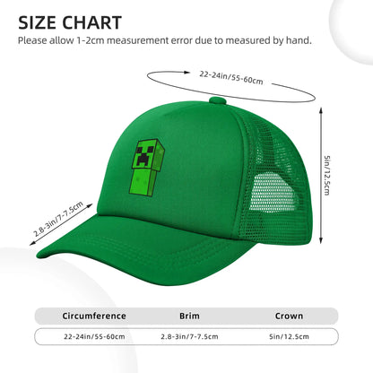 Unisex Creepers mob sticker Trucker Cap Mesh Baseball Cap Snapback Caps Hats Sun Hats Breathable Golf Hats Summer