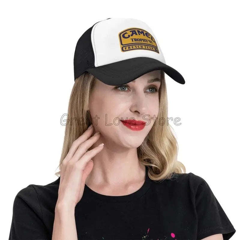 Camel Trophy 91 Print Baseball Cap Unisex Sun Visors Hat Summer Hip Hop Hats for Men Women Outdoor Breathable Mesh Snapback Caps