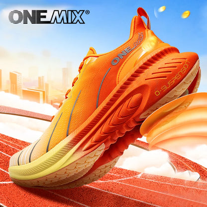 „ONEMIX“ nauji amortizuojantys bėgimo bateliai vyrams, tinkami intensyviai bėgantiems, su raišteliais, sportiniai moterims, neslystantys, lauko sportiniai vyriški sportiniai bateliai